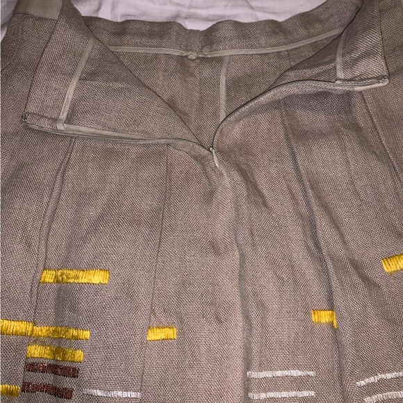 Maeve Skirt Size 6 Khaki, Yellow, Brown Striped - Picture 3 of 9